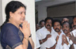 In photographs tweeted by the ruling AIAMDK today, Sasikala Natarajan bears shades of  